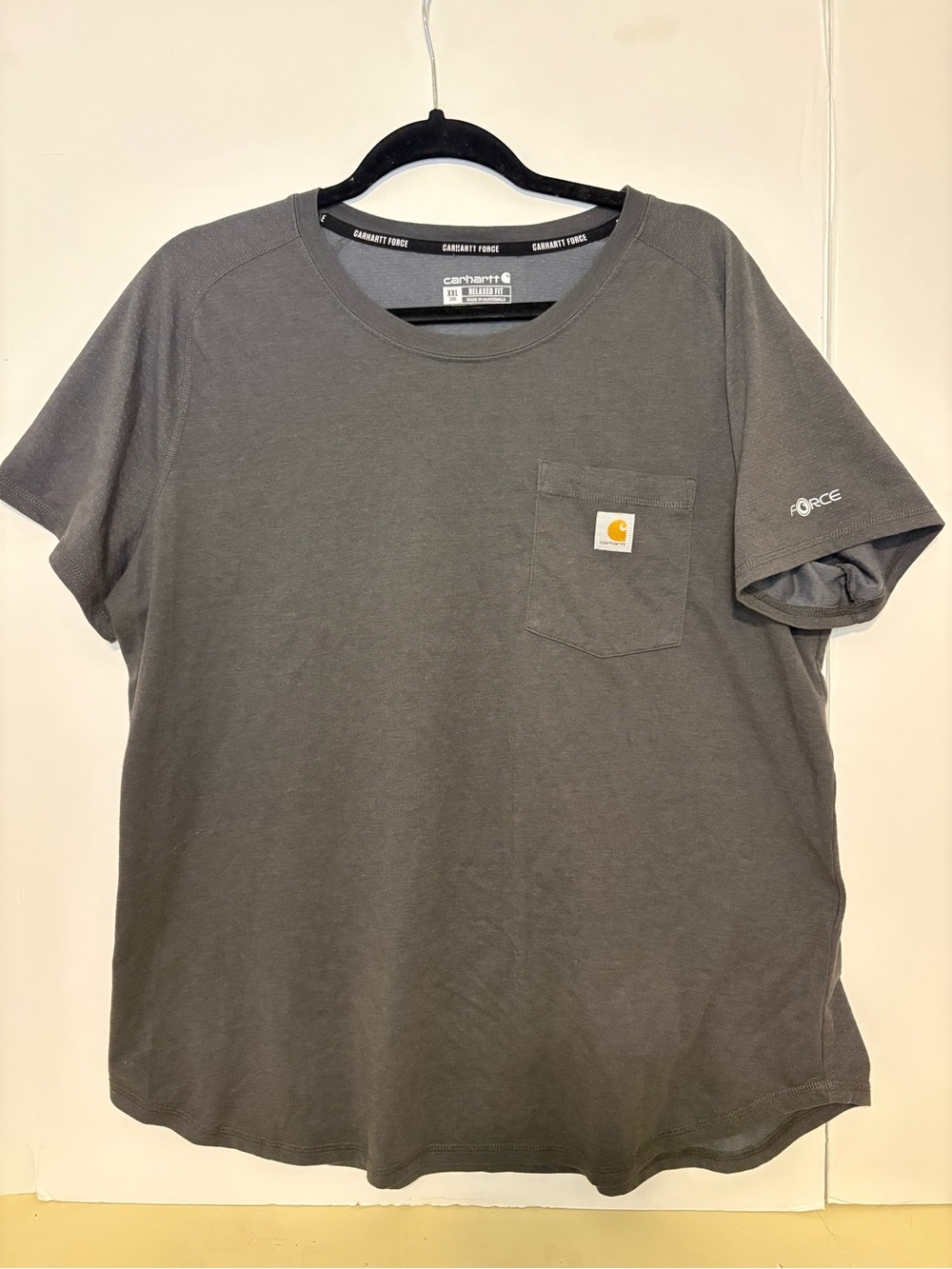 Carhartt Short-Sleeve Pocket Tee in Charcoal Gray